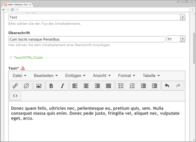 Texte eingeben